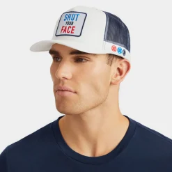 Shut Your Face Trucker Valkoinen