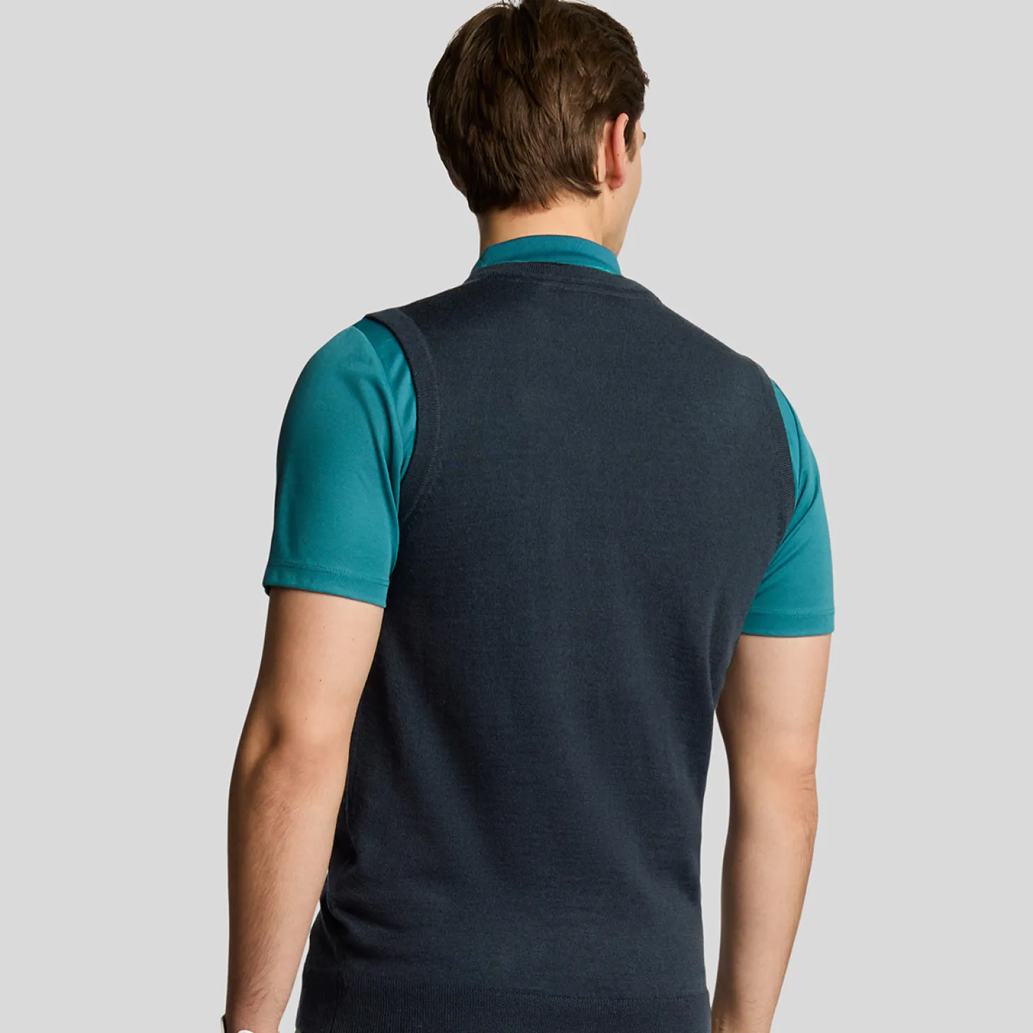 Slipover Merino Blend V-Neck Sininen