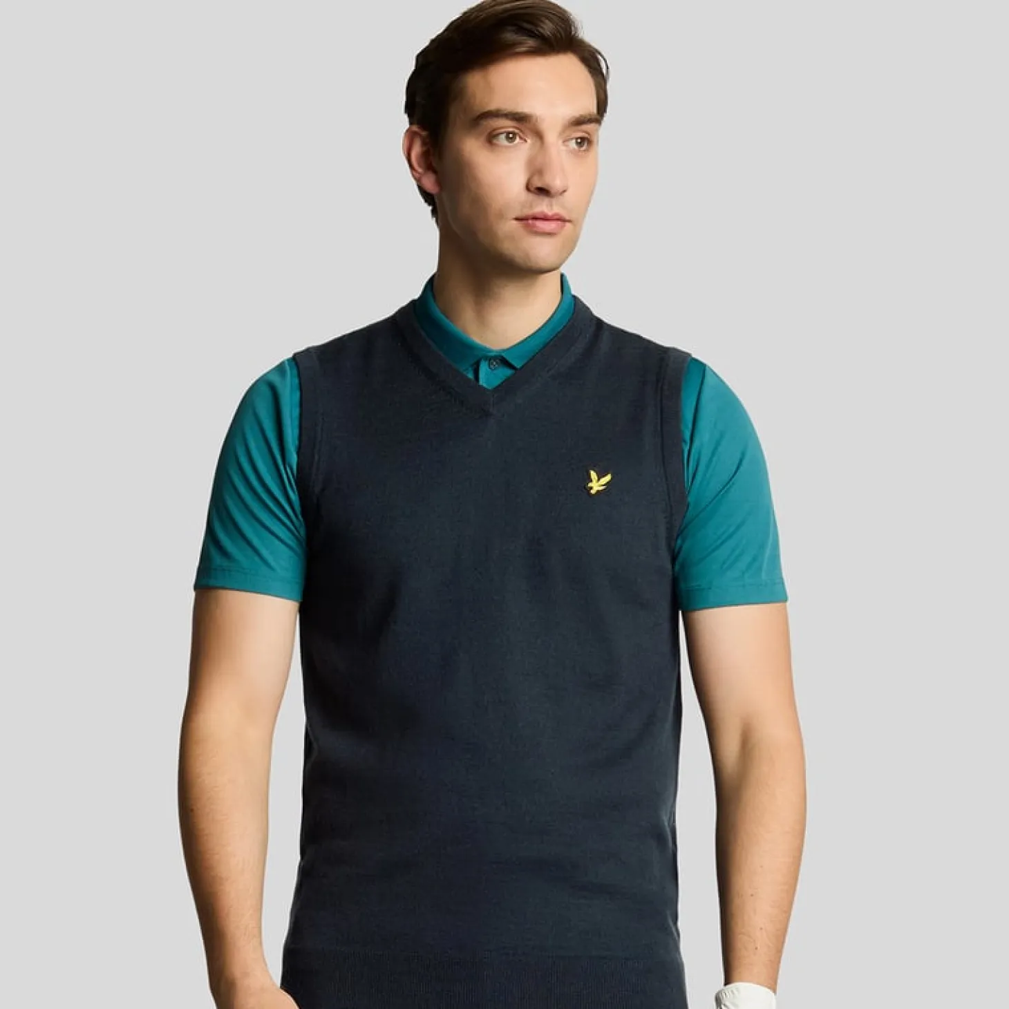 Slipover Merino Blend V-Neck Sininen