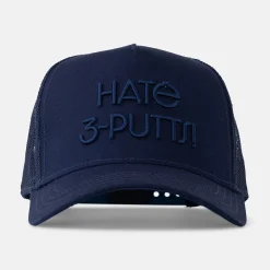 Trucker Cap 3D Hate 3-Putts Sininen