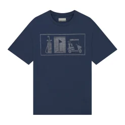 T-Shirt Graphic Crew: Sininen