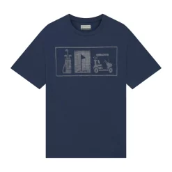 T-Shirt Graphic Crew: Sininen