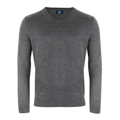 Vernon V-Neck Merino Harmaa