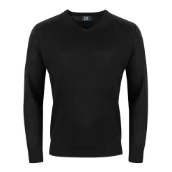 Vernon V-Neck Merino Musta