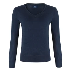 Vernon V-Neck Merino Sininen