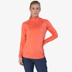 W Mid Layer LS Zip Punainen