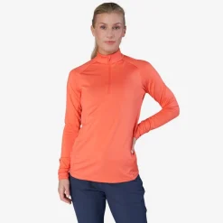 W Mid Layer LS Zip Punainen