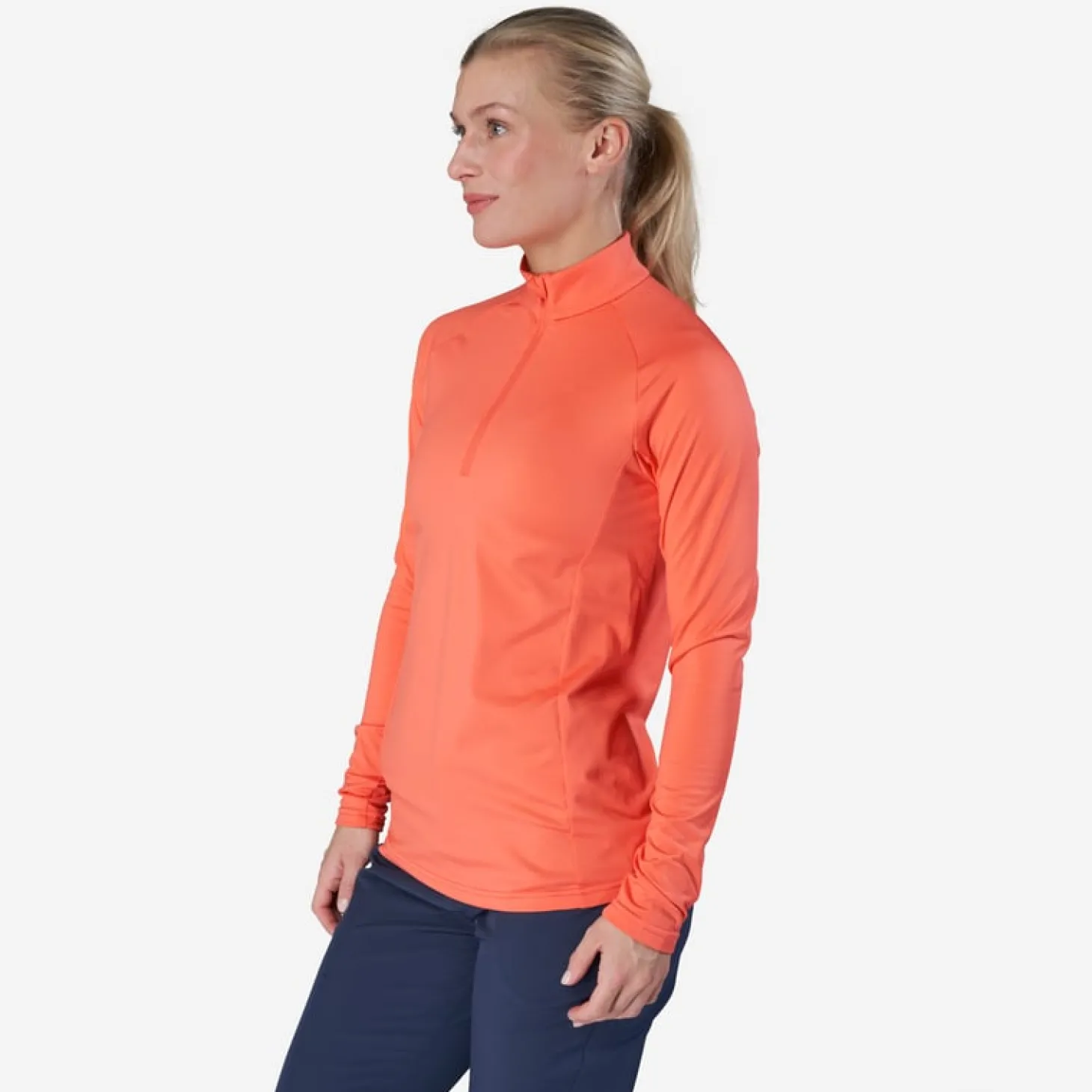 W Mid Layer LS Zip Punainen