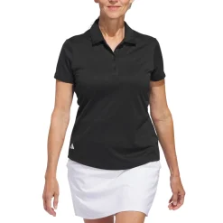W Solid Performance Short Sleeve Polo Shirt Musta