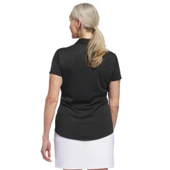 W Solid Performance Short Sleeve Polo Shirt Musta