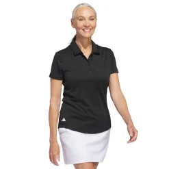 W Solid Performance Short Sleeve Polo Shirt Musta