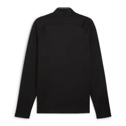 Waffle Fleece 1/4 Zip Musta