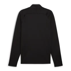 Waffle Fleece 1/4 Zip Musta