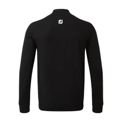 Wool Blend 1/2 Zip Lined Musta