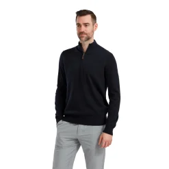 Wool Blend 1/2 Zip Sininen