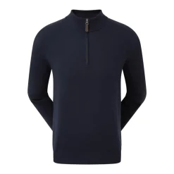 Wool Blend 1/2 Zip Sininen