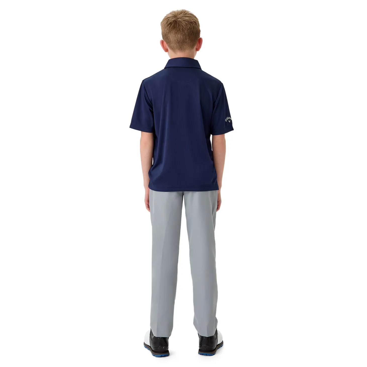 Youth Unisex Solid Polo Sininen