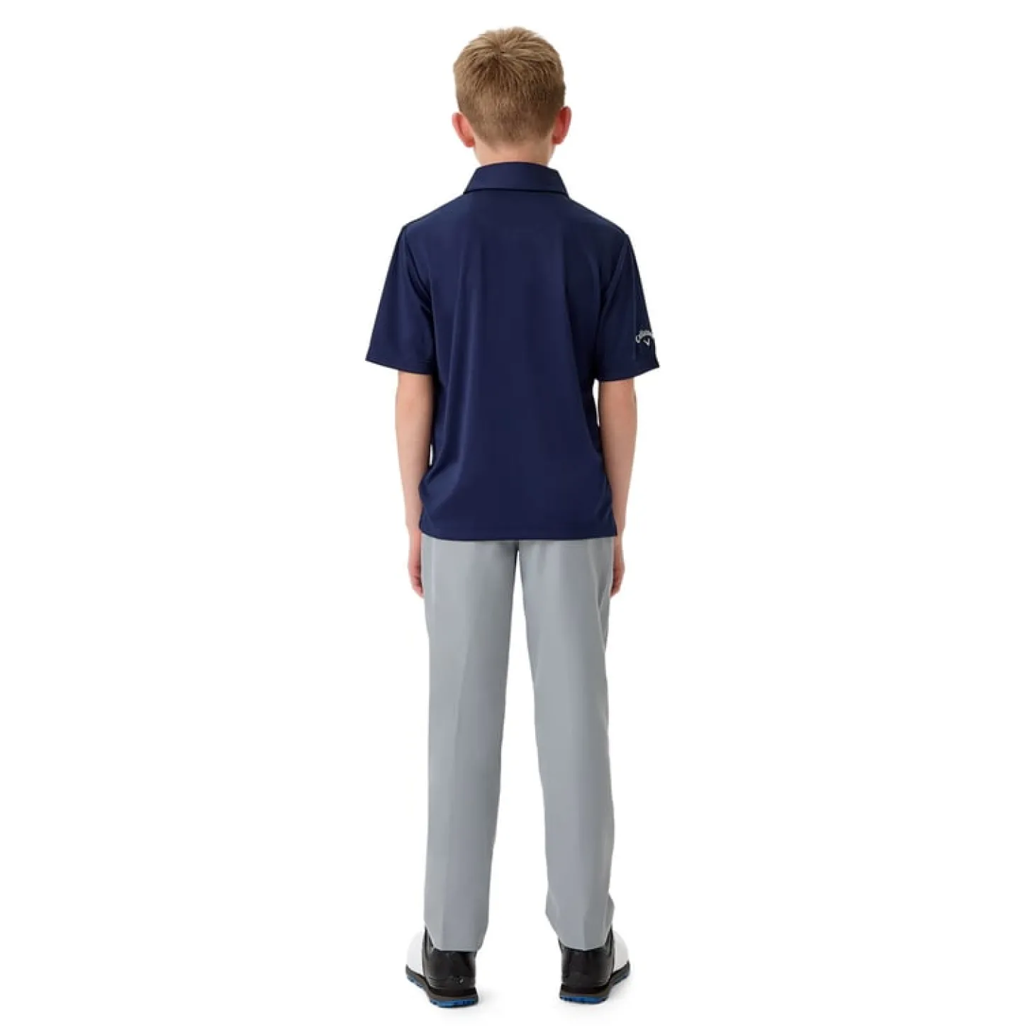 Youth Unisex Solid Polo Sininen